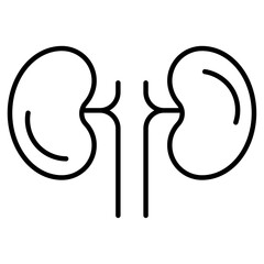 kidney icon Simple outline vector logo