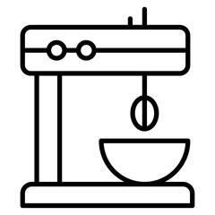 Mixer icon Simple outline vector logo
