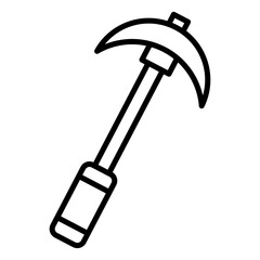 pickaxe icon Simple outline vector logo