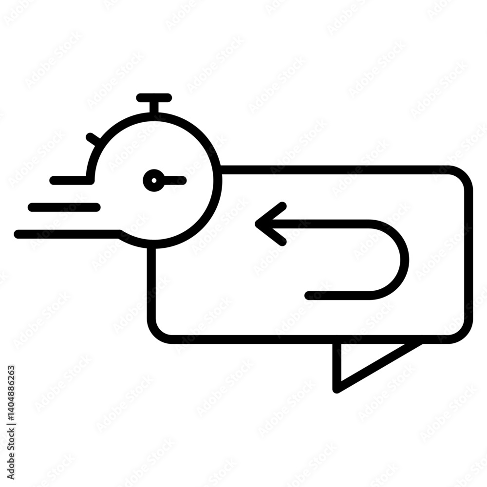 Poster quick response icon simple outline vector logo