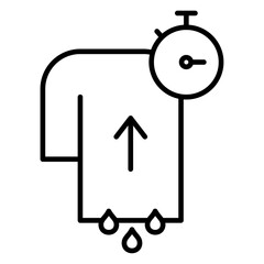 quick dry icon Simple outline vector logo