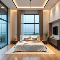 modern luxury bedroom interior