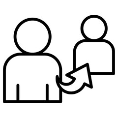 Referrals icon Simple outline vector logo