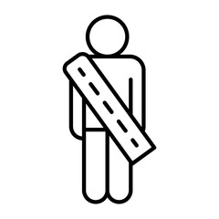 Sash icon Simple outline vector logo