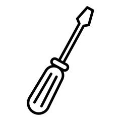 Screwdrive icon Simple outline vector logo