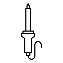Soldering iron icon Simple outline vector logo