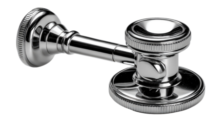 Chrome Wall-Mounted Shower Head: A sleek, modern, and functional chrome wall-mounted shower head, showcasing its detailed design with a focus on the polished metal finish and the adjustable arm.  