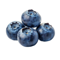 Obraz premium Fresh blueberries isolated on white background highlighting their vibrant color and texture, fresh blueberries isolated on white background