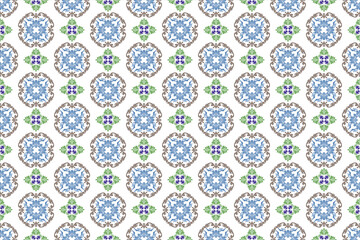 seamless damask pattern  geometric ikat pattern