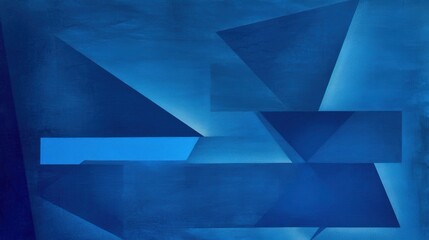 Obraz premium Striking Abstract Blue Background: Triangles and Rectangles Layered in Contemporary Modern Art Design
