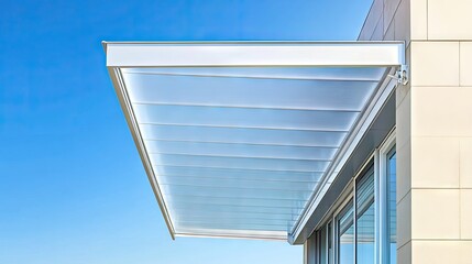 Obraz premium Silver UV-coated inside canopy facing up on a bright balcony