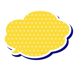 夏に使える吹き出し単体 立体的 ベクターデータ チラシ・雑誌・Web・動画素材 水玉入 オレンジ