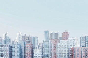 Obraz premium Detailed Image of Urban Concept with Buildings