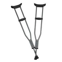 Crutches: Medical Mobility Aid on Transparent  background