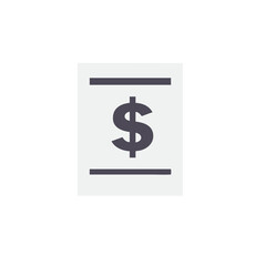 Fototapeta premium Simple Dollar Sign Icon on Light Background for Financial Themes