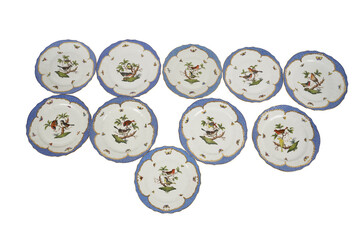 quail eggs on plate  Herend Bread & Butter Plates 