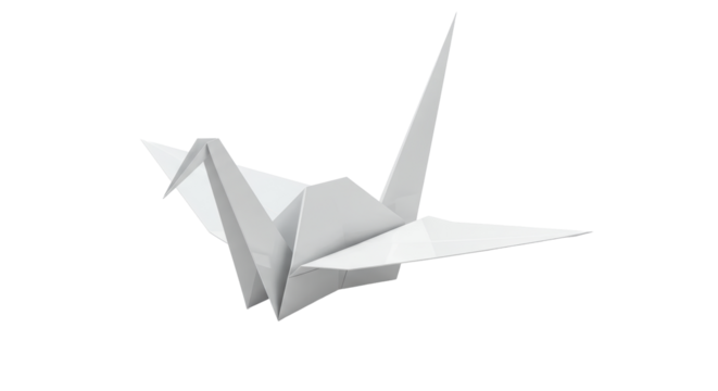 Isolated Origami Crane