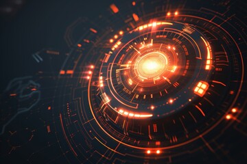 Obraz premium Dark Futuristic Tech Abstract Background