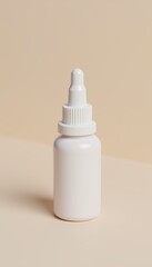 Allergy relief nasal spray bottle on a soft beige background  