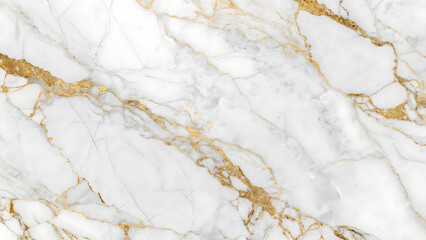 "White Marble Texture with Gold Veins – Elegant Natural Stone Background"