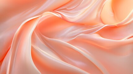 Peach Fabric Texture Soft Folds and Gentle Light