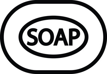 Bar soap icon vector outline
