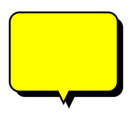 シンプルな吹き出し単体 立体的 ベクターデータ チラシ・雑誌・Web・動画素材 イエロー