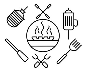 vector set of restaurant icons