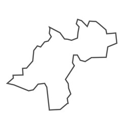  vector map with black outline 