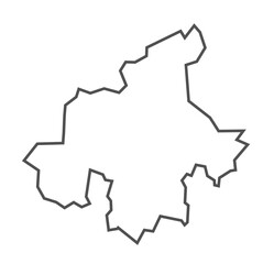  vector map with black outline 