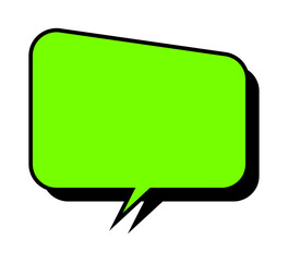 Naklejka premium シンプルな吹き出し単体 立体的 ベクターデータ チラシ・雑誌・Web・動画素材 グリーン