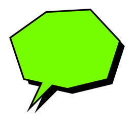 シンプルな吹き出し単体 立体的 ベクターデータ チラシ・雑誌・Web・動画素材 グリーン