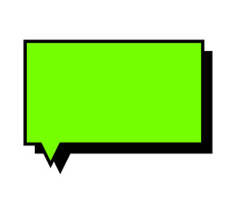 Naklejka premium シンプルな吹き出し単体 立体的 ベクターデータ チラシ・雑誌・Web・動画素材 グリーン