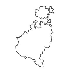 tumkur district vector map with black outline 