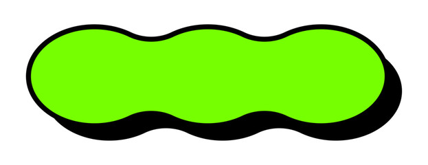 シンプルな吹き出し単体 立体的 ベクターデータ チラシ・雑誌・Web・動画素材 グリーン