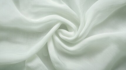 Obraz premium A close-up view of a white fabric with a subtle texture, showcasing its folds and creases.