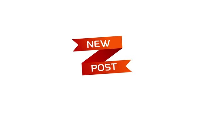 new post Ribbon Banner Animation. 4k animation banner icon