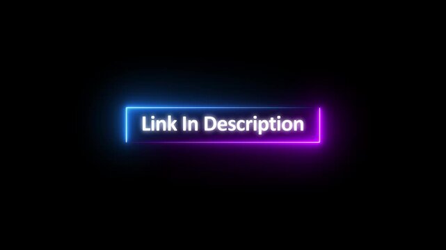 "Link in the Description" Youtube Graphical Element 4k animated