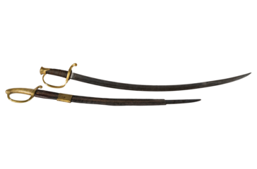 scissors on white background  19th Century English Hanger Sword And Scabbard 