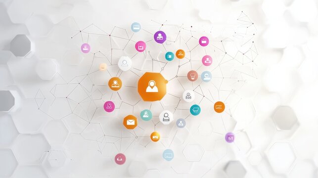 Online learning event overview virtual space infographic digital environment conceptual perspective