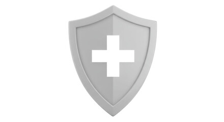 Obraz premium Isolated Medical Shield with Cross
