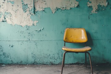Abandoned chair in a neglected room