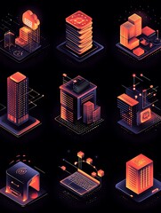 Digital City Isometric Illustration
