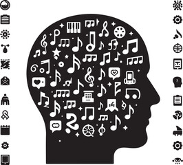 Music Head Vector