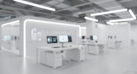 Modern Minimalist Office: Clean Lines, Soft Focus AI Generated