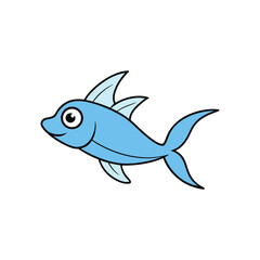  flying fish on white background.