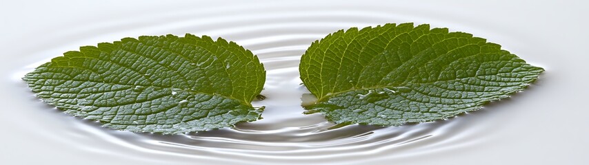 Leaves on Water Ripples