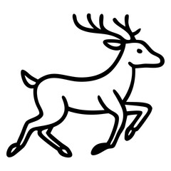 deer line art picture