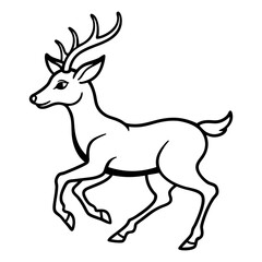 deer line art picture
