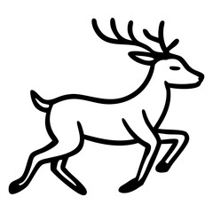Obraz premium deer line art picture